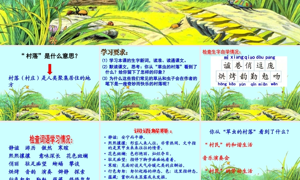 《草虫的村落》课件1