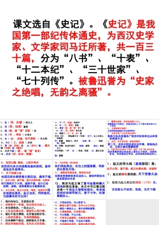 陈涉世家练习题