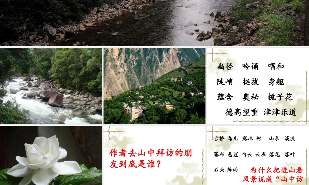 六上《山中访友》