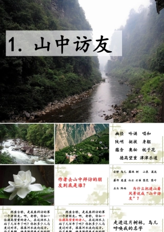 六上《山中访友》