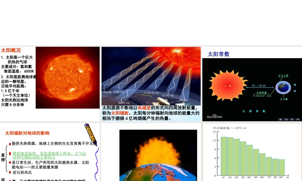 太阳对地球的影响 