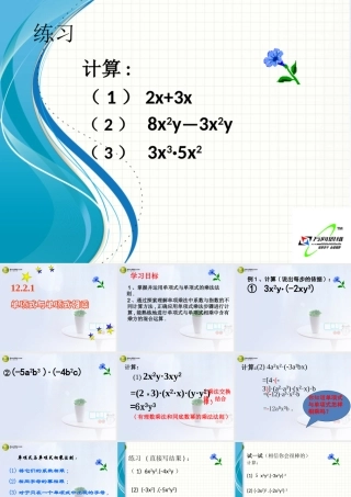 单项式与单项式相乘课件