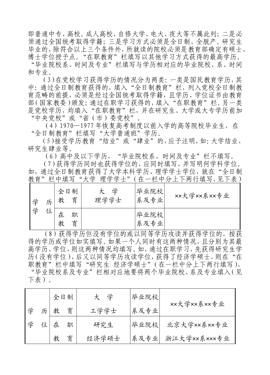 人才信息表填表说明_第2页