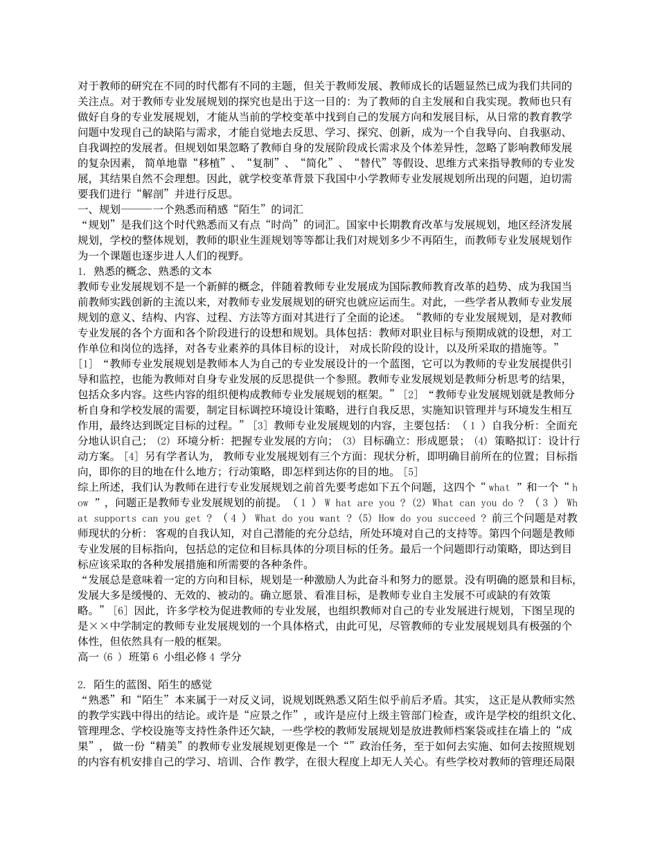 对教师专业发展规划_第1页