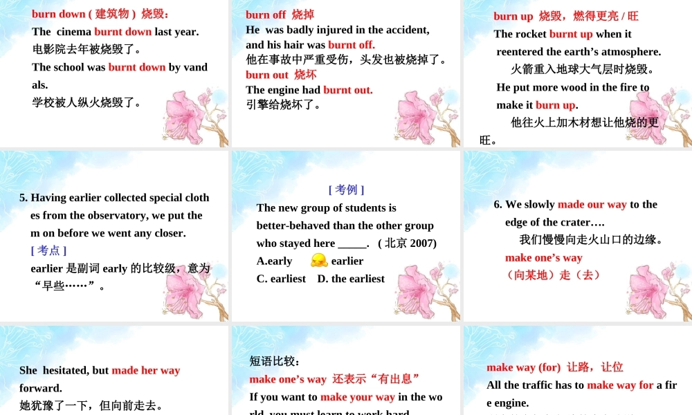 新人教选修六Unit5Thepowerofnature-Languagepoints[课件]