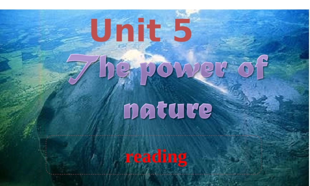新课标选修unit5reading