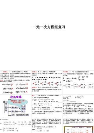 二元一次方程组的复习课件