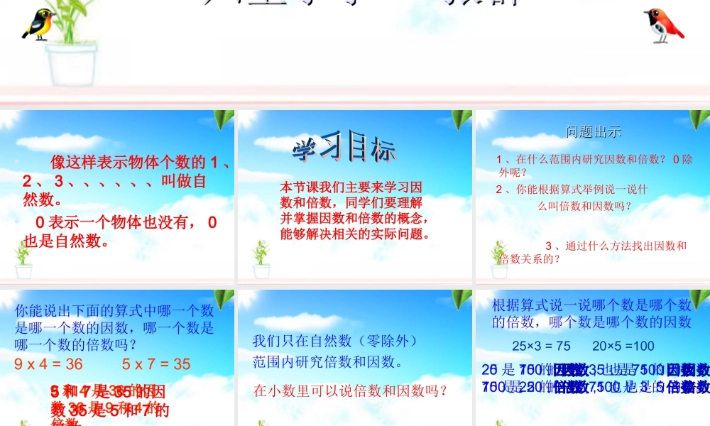 倍数和因数课件PPT