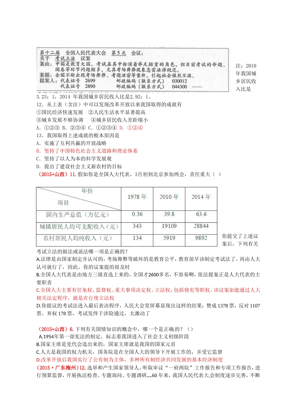 第三单元融入社会肩负使命—参与政治生活关注经济发展（人教版）_第3页