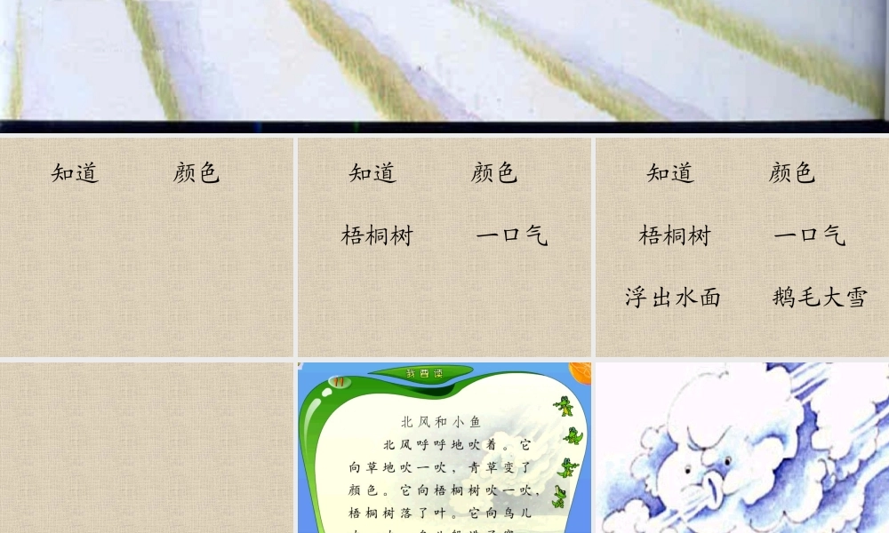 北风和小鱼_苏教版一年级上册PPT