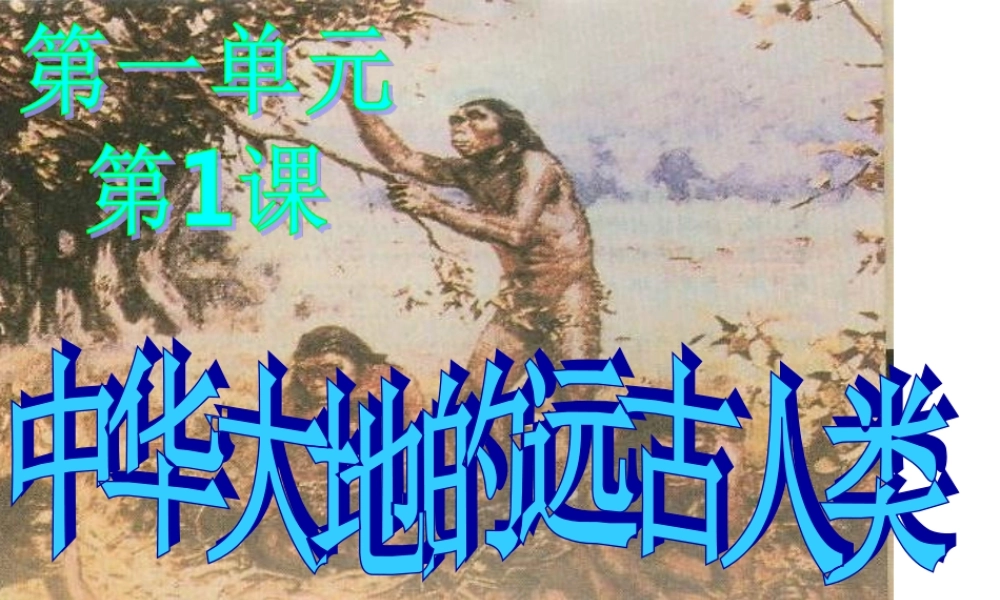 第1课中华大地的远古人新