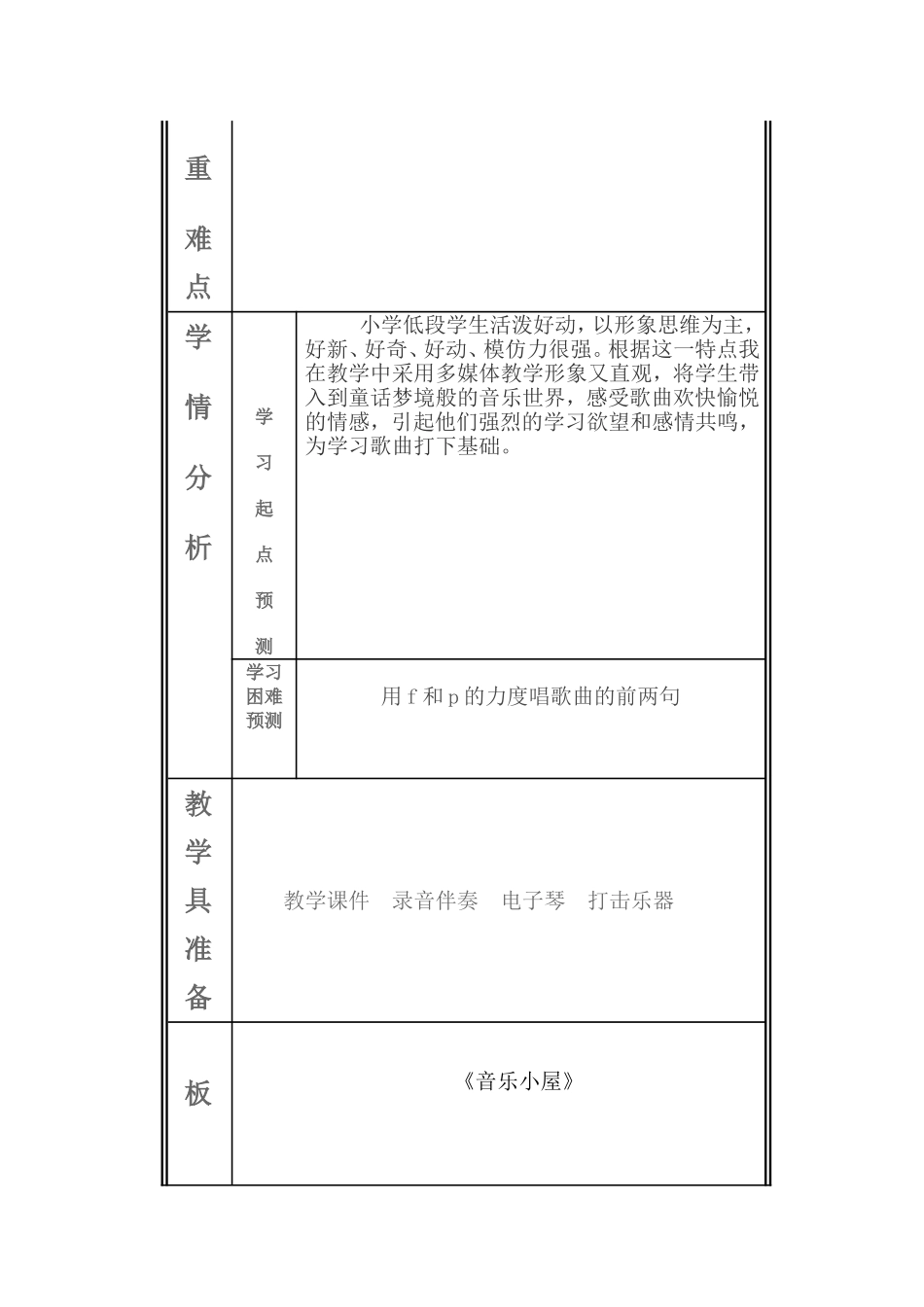 《音乐小屋》教学设计_第2页