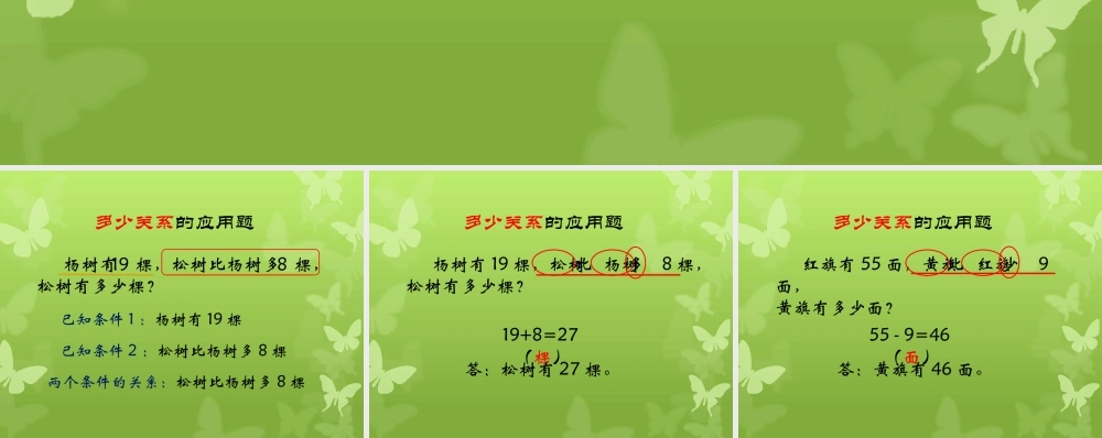 多少关系的应用题