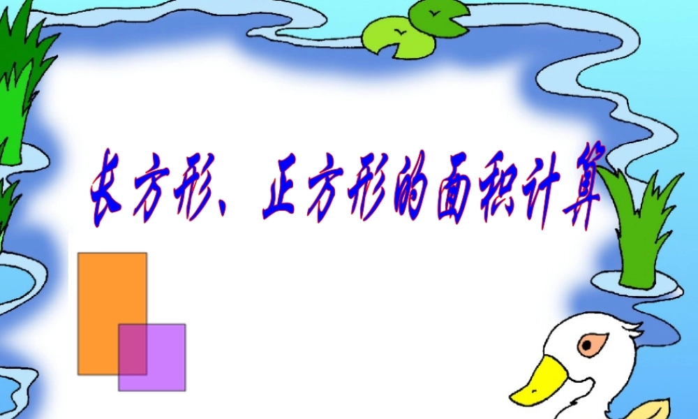 《长方形、正方形面积的计算》
