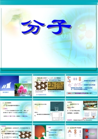 初中化学《分子》PPT课件