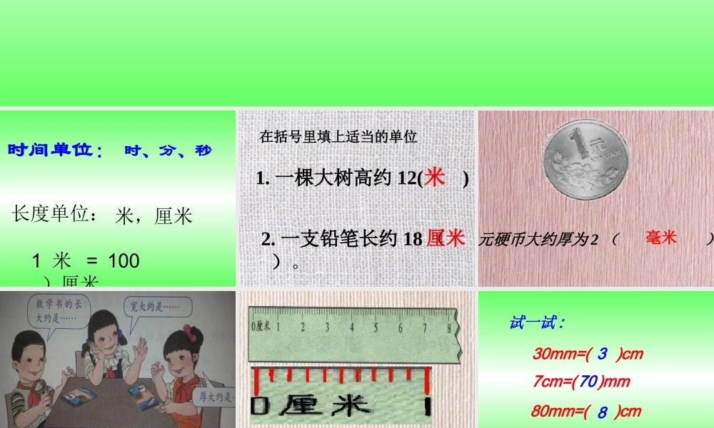 毫米和分米的认识