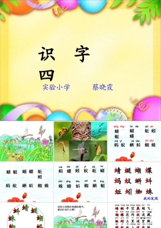 人教版一年级下册识字四课件