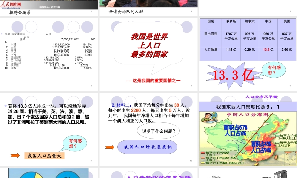 我国的人口问题(上课课件)