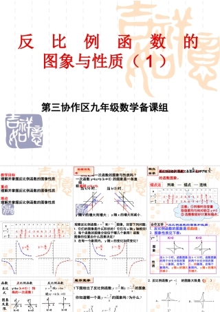 反比例函数图象及性质（1)