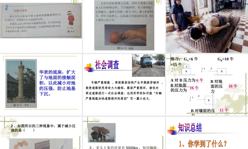 新沪科《81压力的作用效果》课件