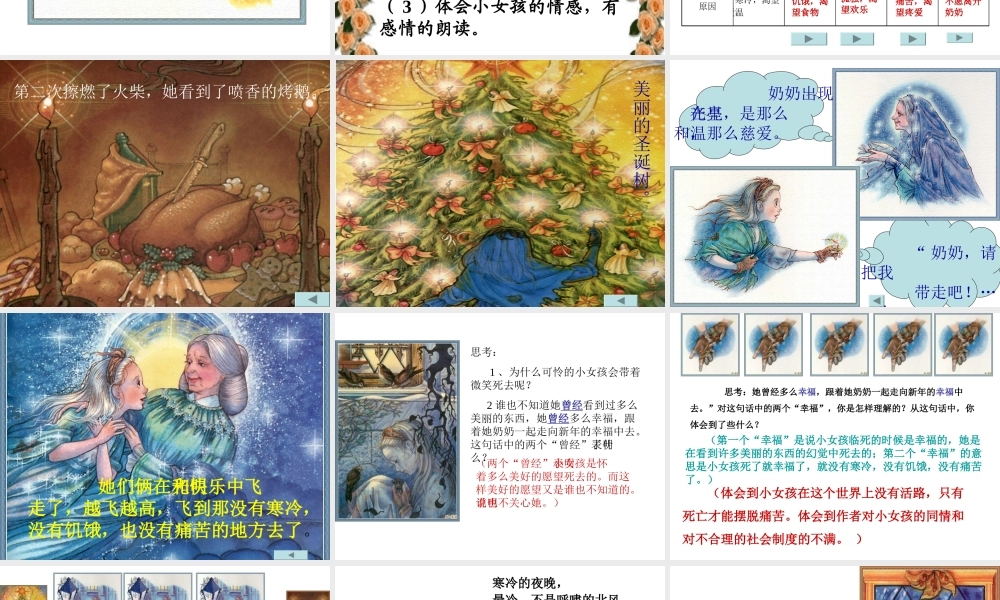 卖火柴的小女孩第二课时