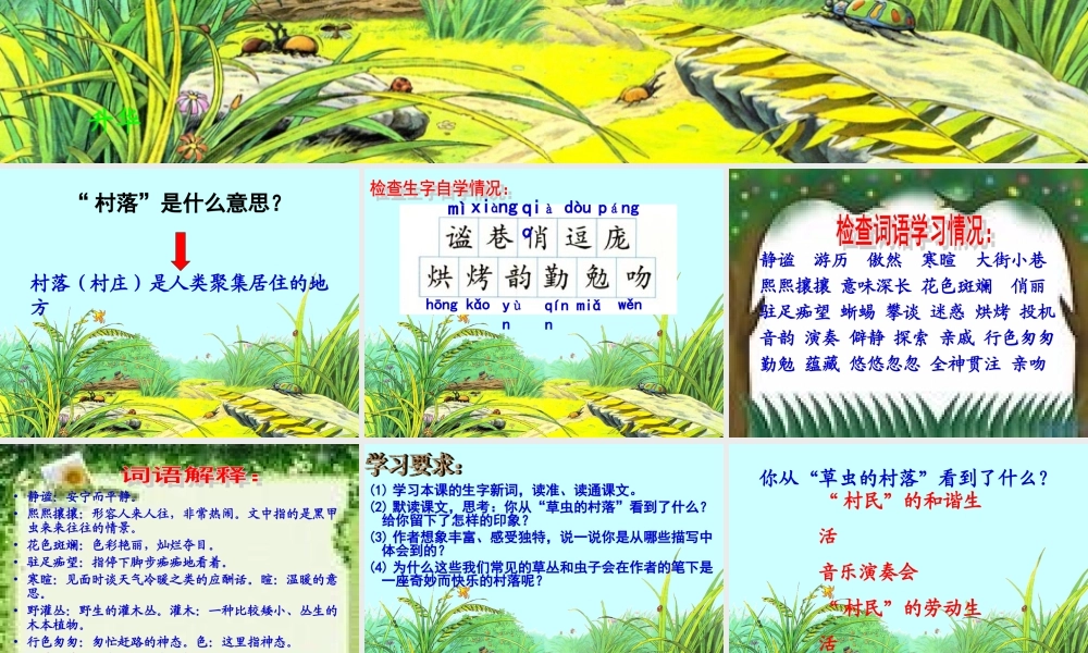 《草虫的村落》课件