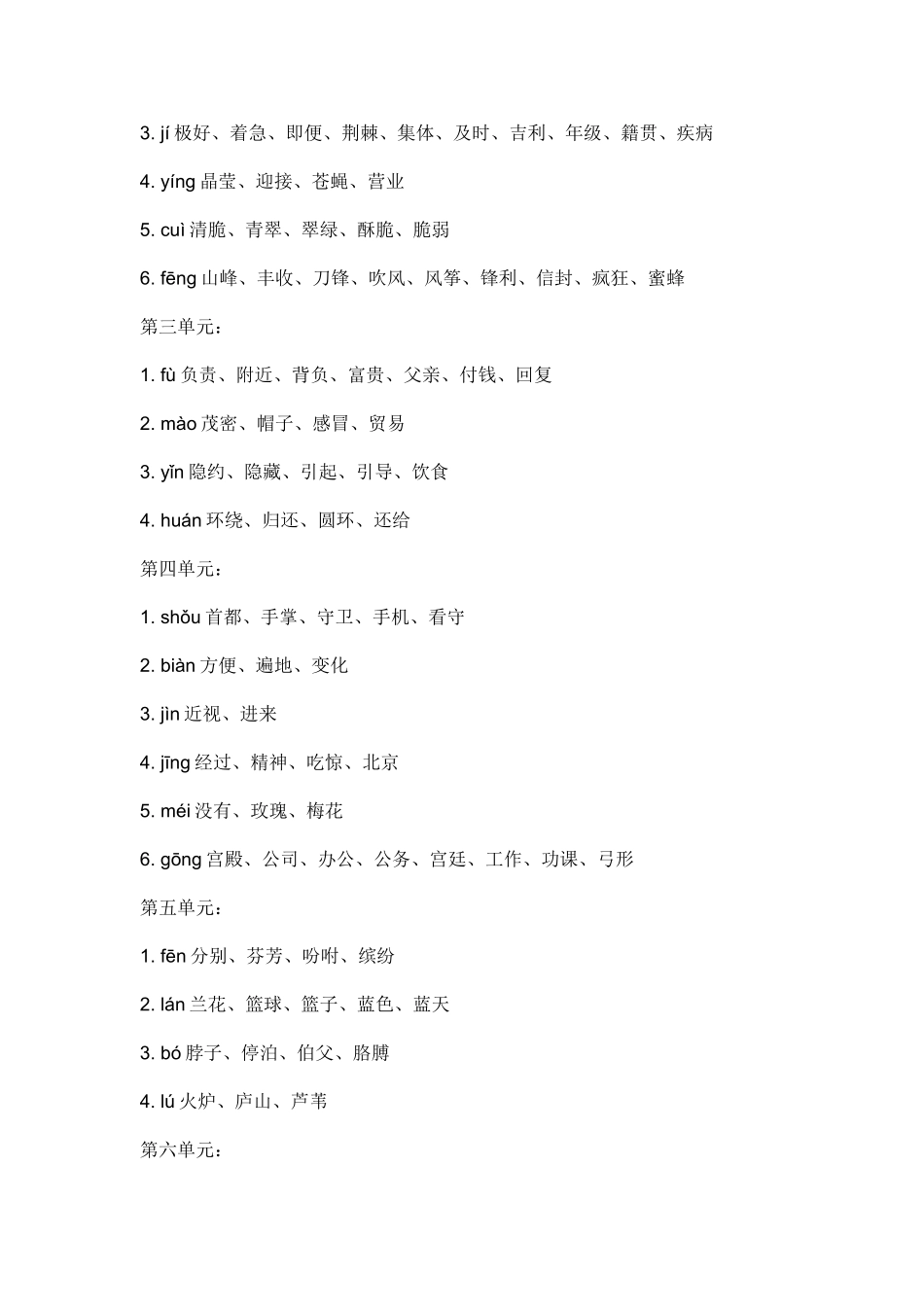 四年级语文下册同音字、形近字复习_第2页