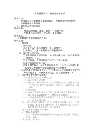 大班拼搭活动