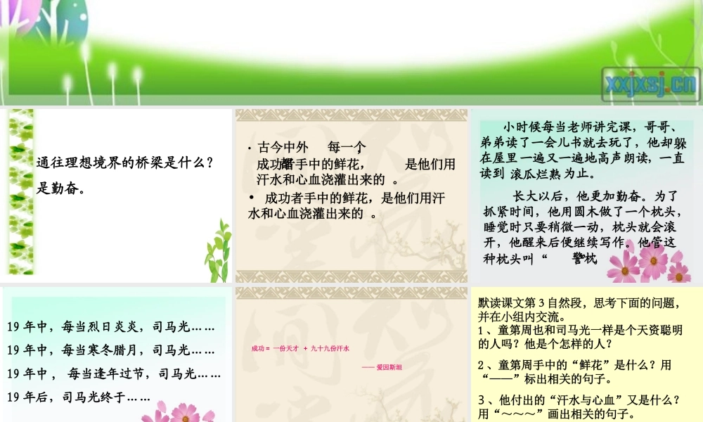 《说勤奋》课件