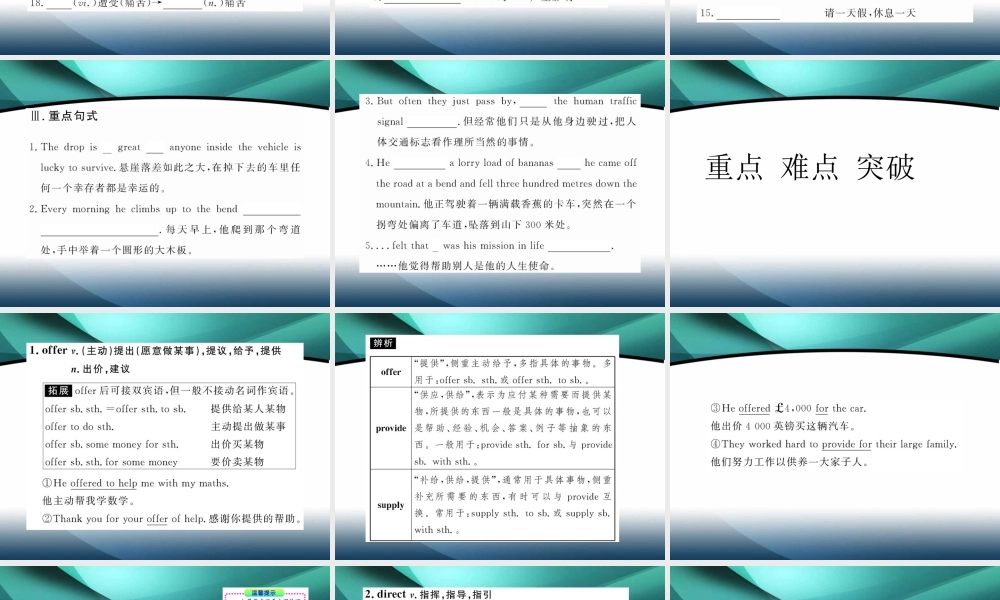 2012高中英语一轮复习名师备课课件：Module2+A+Job+Worth+Doing（外研版必修5）（共137张PPT）