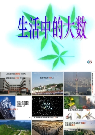 生活中的大数——数一数
