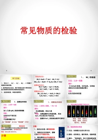 常见物质的检验