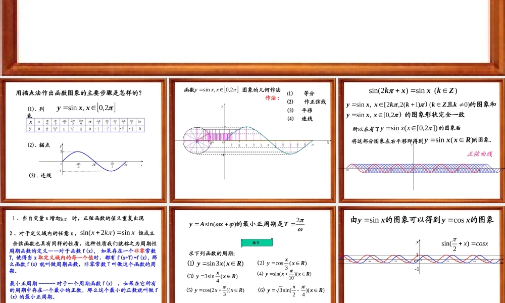 正余弦函数的图象和性质