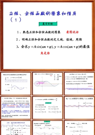 正余弦函数的图象和性质