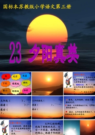 夕阳真美精品课件