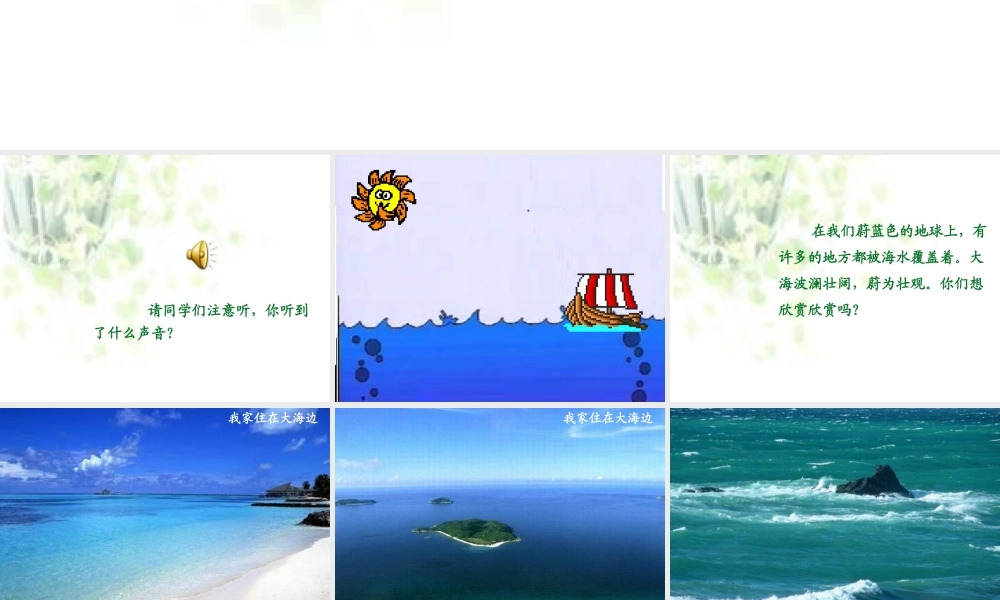 《我家住在大海边》PPT