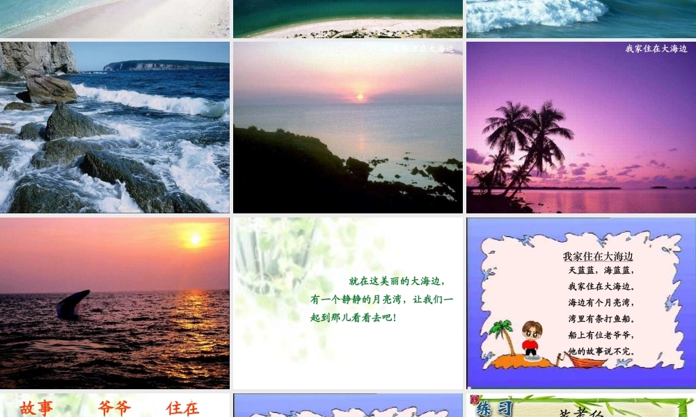 《我家住在大海边》PPT