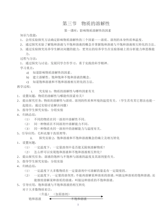 物质的溶解性
