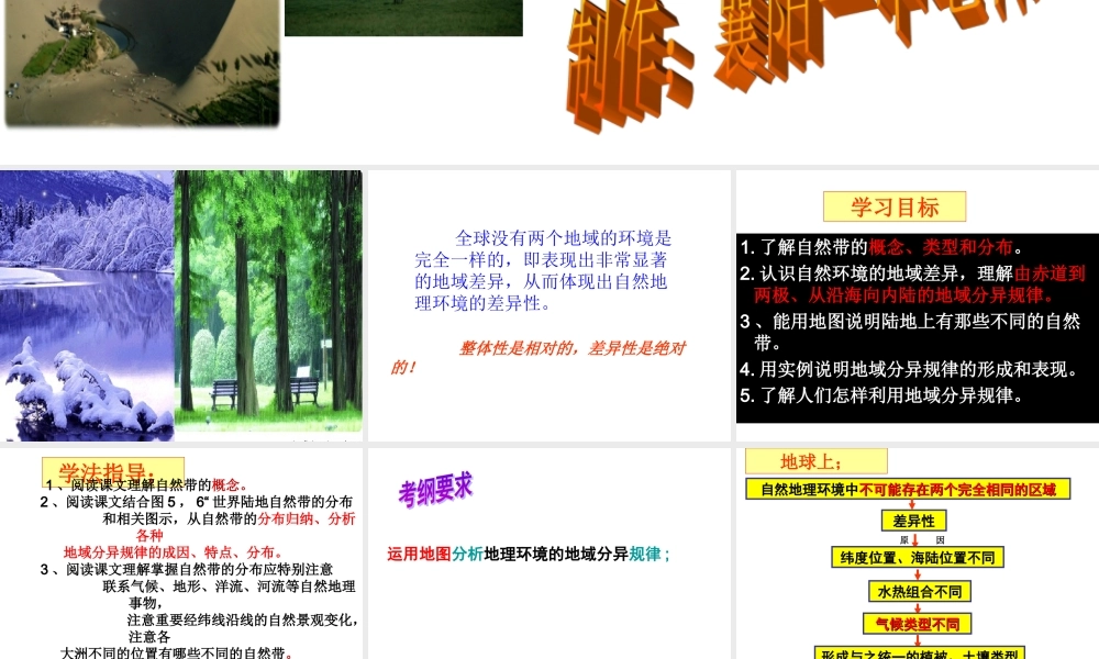 原创自然地理环境差异性毛伟