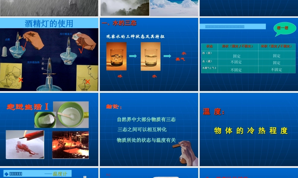 物质的三态温度的测量