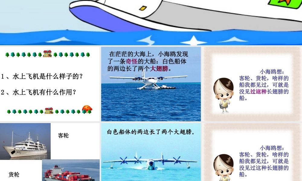 水上飞机第2课时