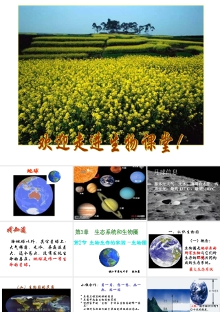 生物生存的家园—生物圈(定）