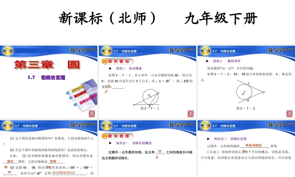 切线长定理课件