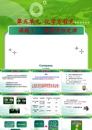 质量守恒定律课件(1)(20101105)