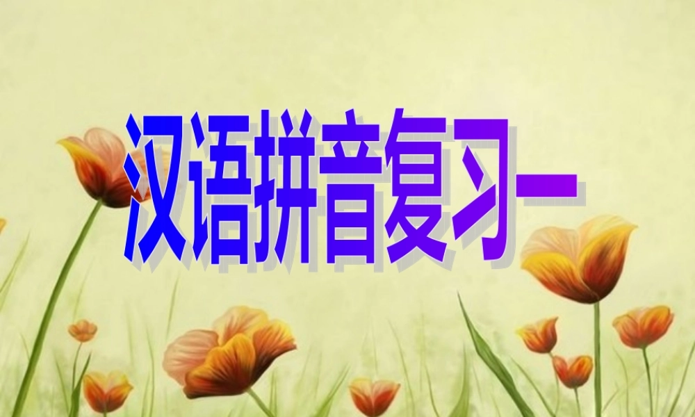汉语拼音复习一