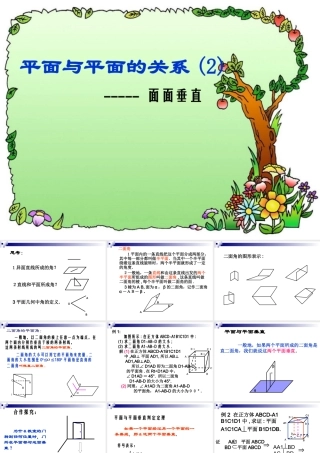 平面与平面的关系(2)