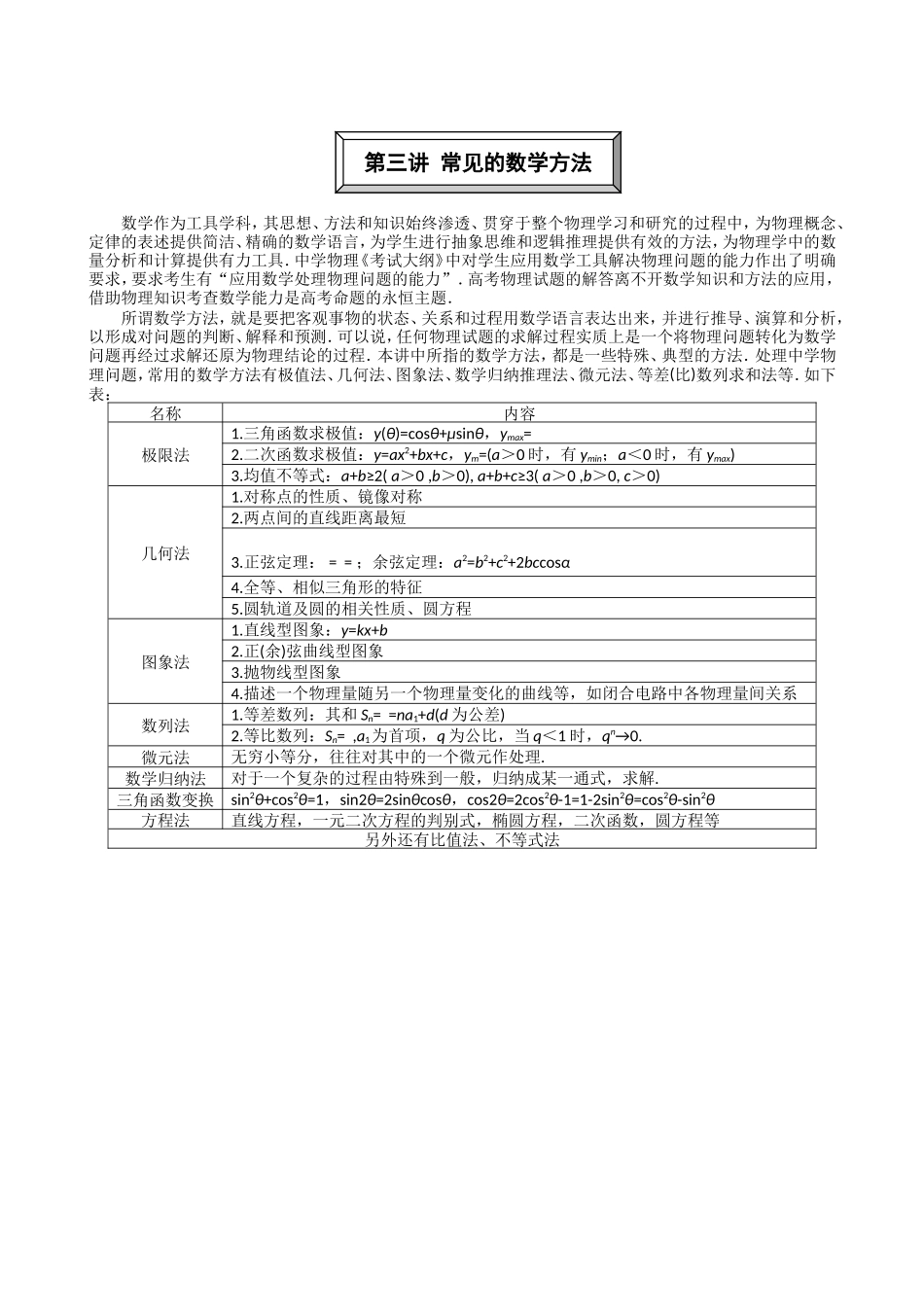 用数学思维解决物理题目_第1页