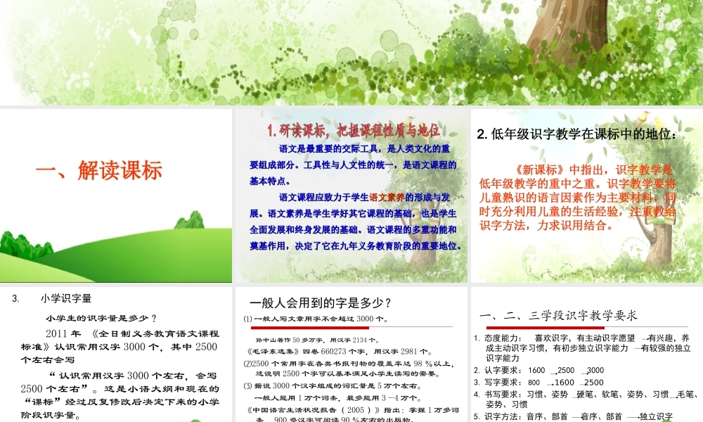 低年级识字教学知识树（周言清）