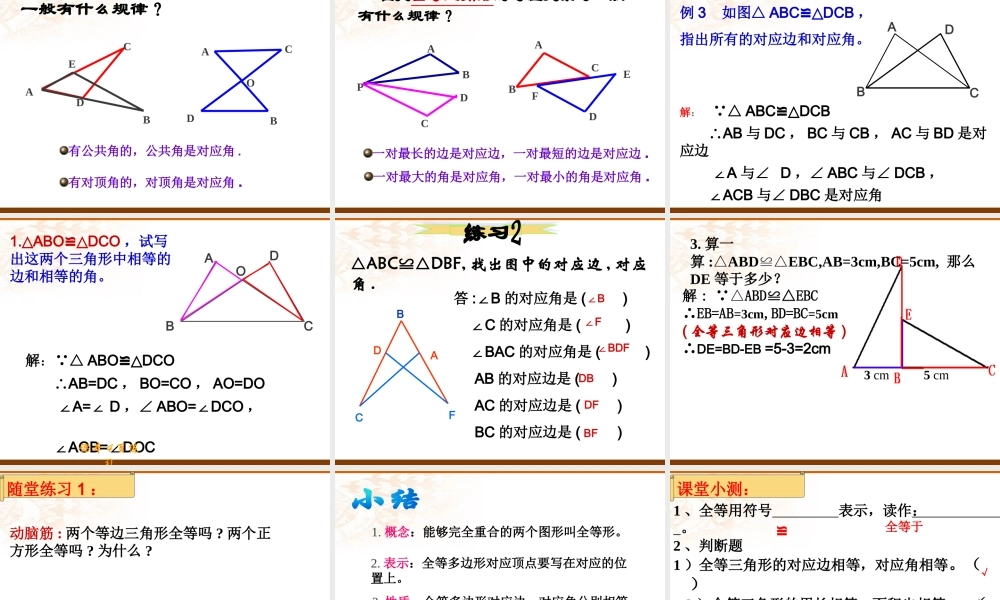 全等三角形课件上课用