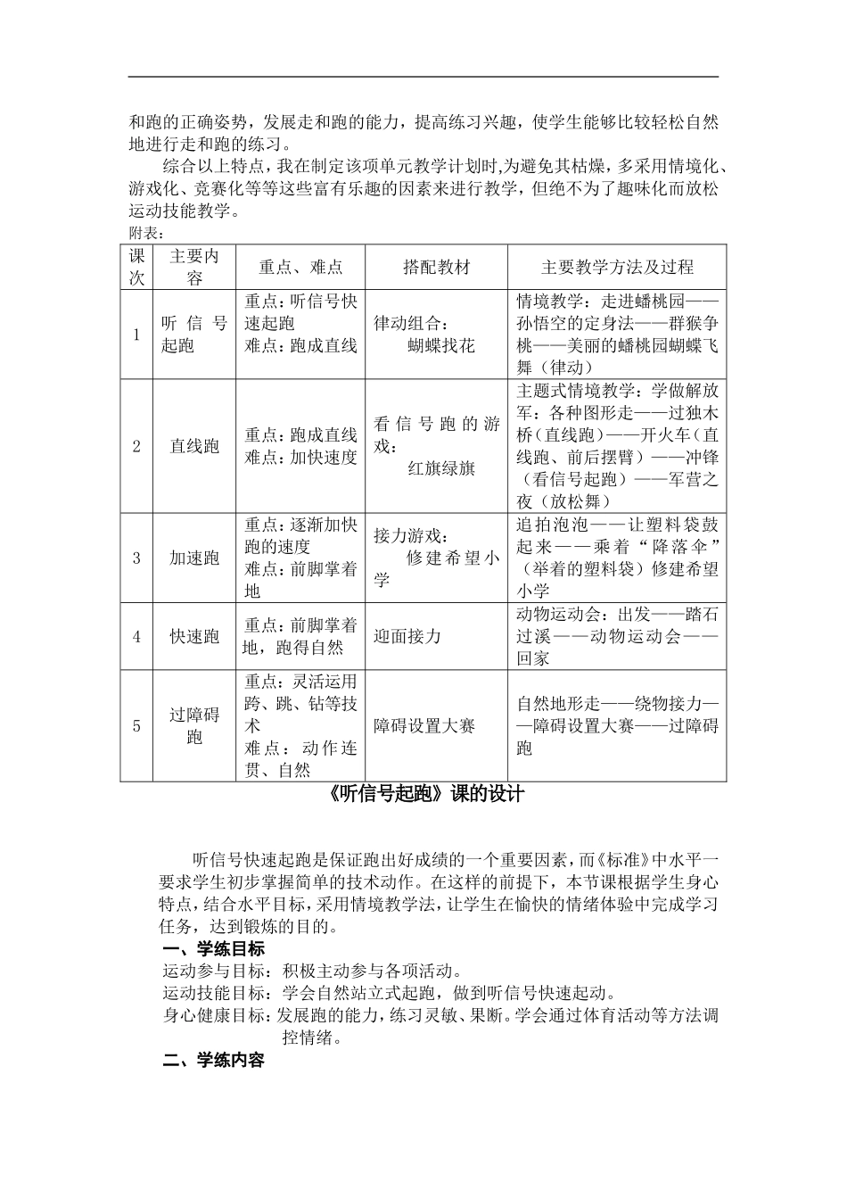 水平一跑单元计划_第2页